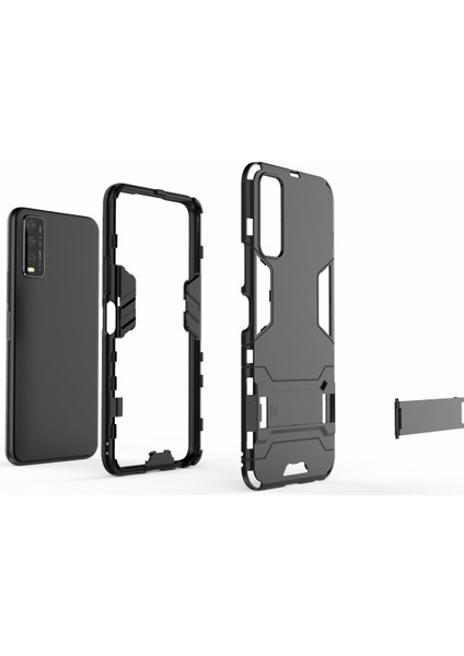 Vivo Y20 Kickstand Plastik + Tpu Hibrit Telefon Kılıfı Kabuğu Destekleme (Yurt Dışından) fırsatları