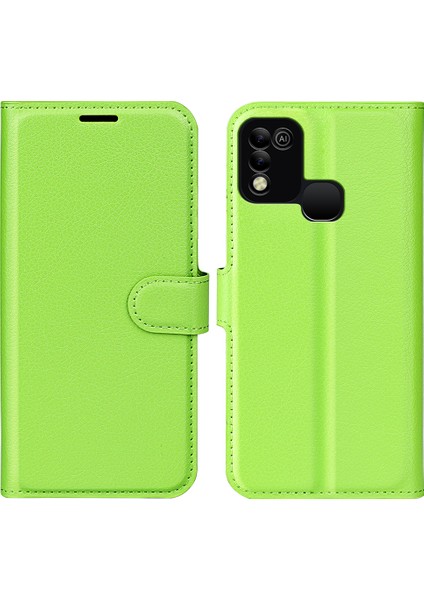 Infinix Hot 11 Play Litchi Texture Pu Deri Cüzdan Anti-Drop Shell Flip Stand Telefon Kılıfı (Yurt Dışından)