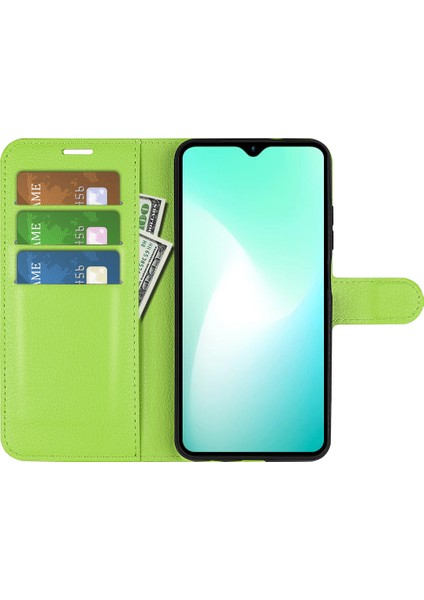 Infinix Hot 11 Play Litchi Texture Pu Deri Cüzdan Anti-Drop Shell Flip Stand Telefon Kılıfı (Yurt Dışından)