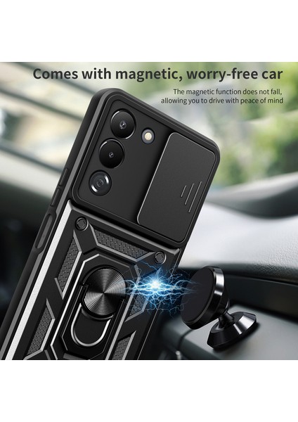 Infinix Note 12 4g Anti-Damla Telefon Kılıfı Kickstand, Kayar Kamera Lens Koruma Kapağı ile Telefon Kabuğu (Yurt Dışından) fırsatları
