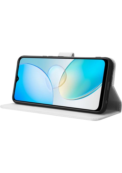 Infinix Hot 12 Pro 4g X668C Pu Deri Deri Flip Folio Kılıf Doku Stand Yumuşak Tpu Iç Kabuk Telefon Kapağı Kayışlı (Yurt Dışından)