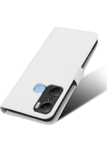Infinix Hot 12 Pro 4g X668C Pu Deri Deri Flip Folio Kılıf Doku Stand Yumuşak Tpu Iç Kabuk Telefon Kapağı Kayışlı (Yurt Dışından)