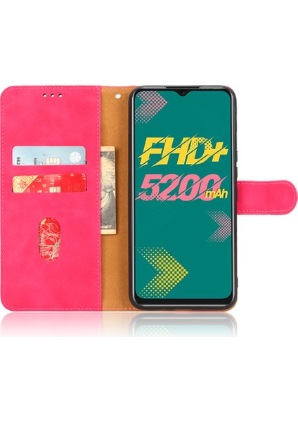 Infinix Hot 11, Cilt Dokunuşu Hissi Cüzdan Standı Folio Flip Pu Deri + Tpu Cep Telefonu Kapağı (Yurt Dışından)
