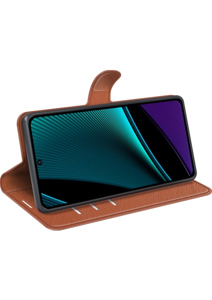 Infinix Note 11 Pro, Litchi Doku Cüzdan Pu Deri Kabuk Stand Kapağı (Yurt Dışından)