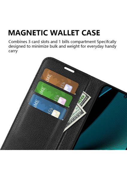 Infinix Note 11 Pro, Litchi Doku Cüzdan Pu Deri Kabuk Stand Kapağı (Yurt Dışından)