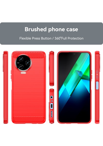 Infinix Note 12 (2023) 4g Koruyucu Telefon Kılıfı, Karbon Fiber Doku Fırçalanmış Yüzey Cep Telefonu Arka Kapak (Yurt Dışından)