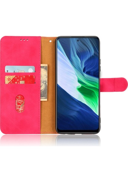 Infinix Note 10, Cilt Touch Hissed Pu Deri Cüzdan Kılıfı Telefon Şok Geçirmez Kapak (Yurt Dışından)