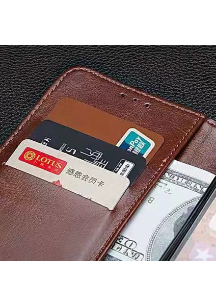 Infinix Zero Ultra 5g Stand Cüzdan Pu Deri Flip Kapak Çılgın At Doku Telefon Koruyucu Kılıf (Yurt Dışından)