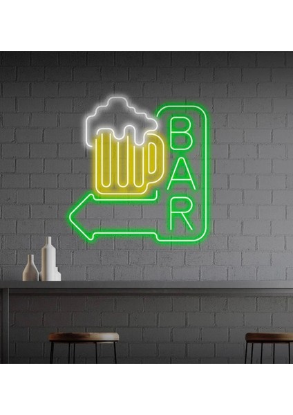 Bar Yazılı ve Şekilli Neon Tabela