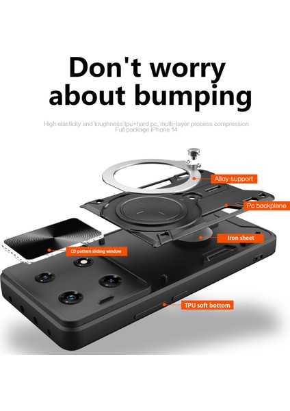 Infinix Note 30 Pro 4g Slayt Kamera Kapağı Kickstand Anti-Slip Telefon Kapağı (Yurt Dışından) fırsatları