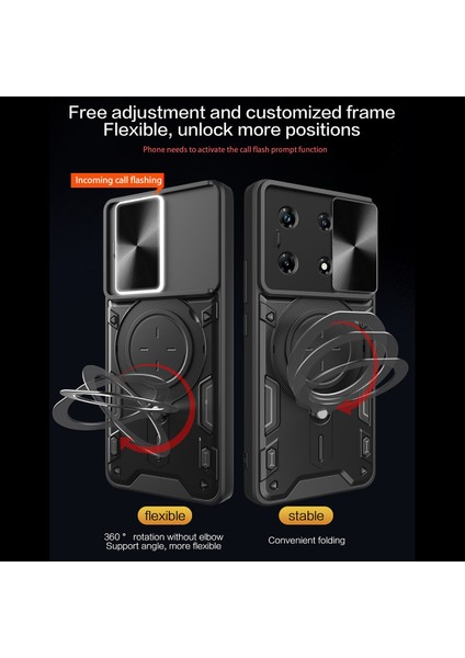 Infinix Note 30 Pro 4g Slayt Kamera Kapağı Kickstand Anti-Slip Telefon Kapağı (Yurt Dışından) indirimleri