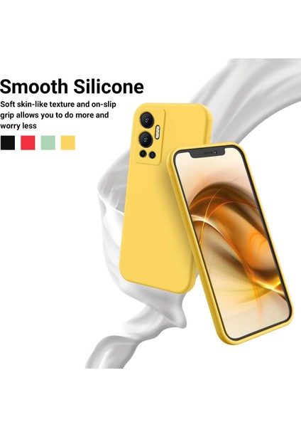 Infinix Hot 12 4g Sıvı Silikon Şok Geçirmez Telefon Kılıfı Anti-Çizelge Yumuşak Astar Arka Kapak (Yurt Dışından)