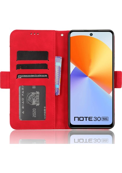 Infinix Note 30 5g X6711 Flip Stand Telefon Kılıfı Pu Deri Cüzdan Kapağı (Yurt Dışından)