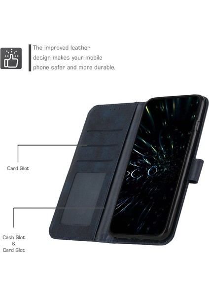 Infinix Hot 11S Nfc 4g Dikiş Pu Deri Flip Telefon Kılıfı Standı Tam Vücut Koruyucu Cüzdan Kapağı Kayış (Yurt Dışından)