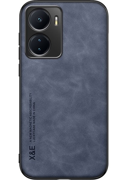 Vivo Y16 4g Pu Deri Kaplamalı Tpu+Pc Kapak Anti-Fall Telefon Kılıfı Cilt Touch Ince Telefon Kılıfı (Yurt Dışından)