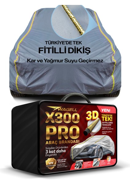 Mazda Mx-5 Cabrio 2006 ve Sonrası ile Uyumlu X300 Pro Araba Brandası Miflonlu Branda Oto Çadır Örtü