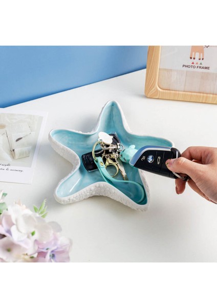 Parlak Deniz Yıldızı Takı Düzenleyici Kase Anahtarlık Süs Ev Dekor