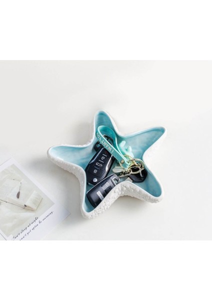 Parlak Deniz Yıldızı Takı Düzenleyici Kase Anahtarlık Süs Ev Dekor fırsatları