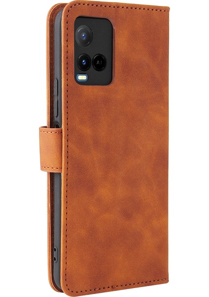 Vivo Y21 / Için Vivo Y33S Stand Tasarımlı Flip Cüzdan Deri Kılıf Telefon Koruyucu Kapak (Yurt Dışından) fırsatları
