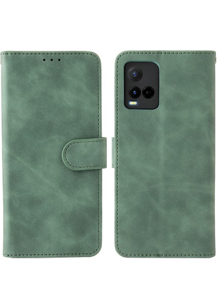 Vivo Y21 / Için Vivo Y33S Stand Tasarımlı Flip Cüzdan Deri Kılıf Telefon Koruyucu Kapak (Yurt Dışından)