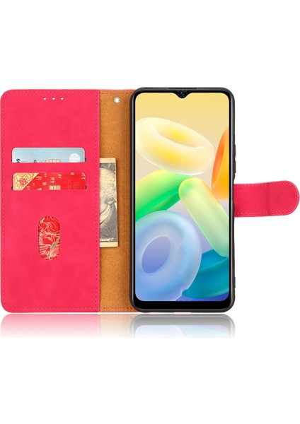 Vivo Y16 4g Pu Deri Cüzdan Telefon Kılıfı Stand Özelliği Manyetik Kapanma Kova Kapak Bilek Kayışı ile (Yurt Dışından)