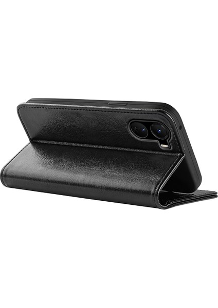 Vivo Y16 4g Için Pu Deri Standlı Telefon Kılıfı, Crazy Horse Doku Folio Flip Katlanabilir Standı Cüzdan Kapağı (Yurt Dışından) fırsatları