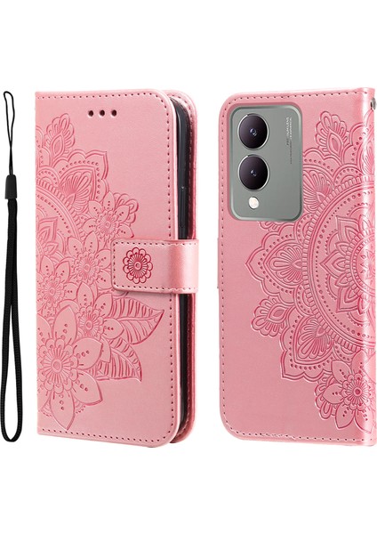 Vivo Y17S 4g Kasa Çiçek Baskılı Pu Deri Cüzdan Kapağı (Yurt Dışından) fiyatları