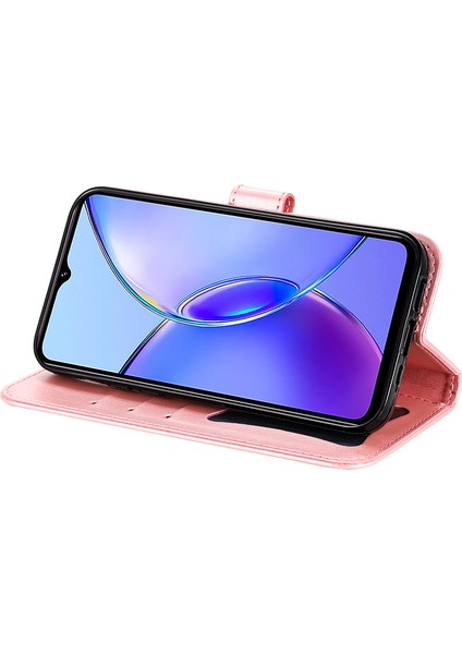 Vivo Y17S 4g Kasa Çiçek Baskılı Pu Deri Cüzdan Kapağı (Yurt Dışından) fırsatları