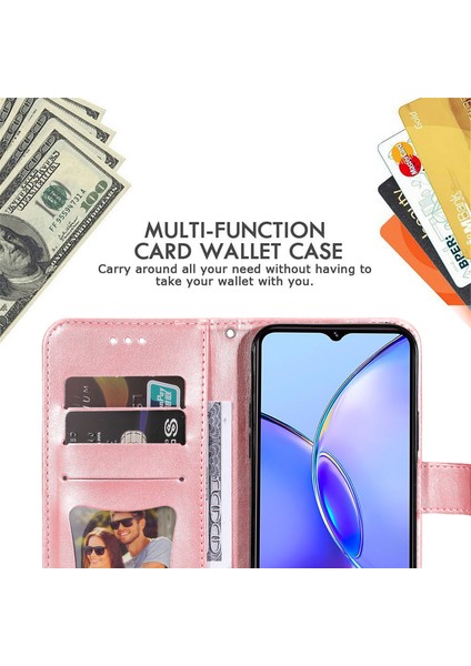 Vivo Y17S 4g Kasa Çiçek Baskılı Pu Deri Cüzdan Kapağı (Yurt Dışından) indirimleri