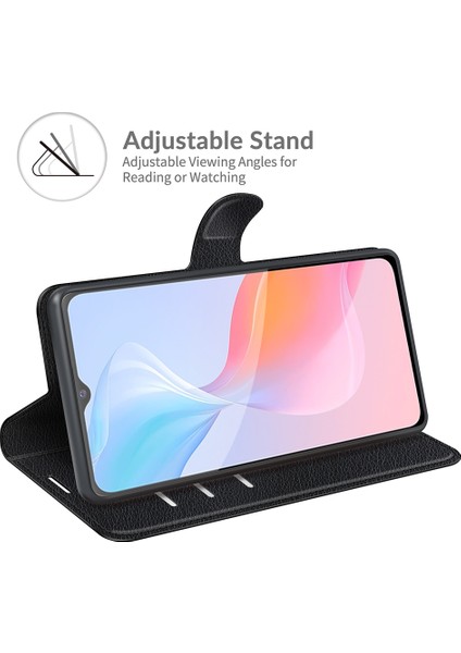 Vivo Y21 Pratik Tasarım Telefon Kasası Cüzdan Standı Litchi Cilt Flip Deri Telefon Kapak Kabuğu (Yurt Dışından) fiyatları