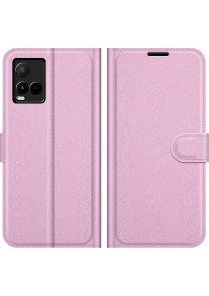 Vivo Y21 Pratik Tasarım Telefon Kasası Cüzdan Standı Litchi Cilt Flip Deri Telefon Kapak Kabuğu (Yurt Dışından)