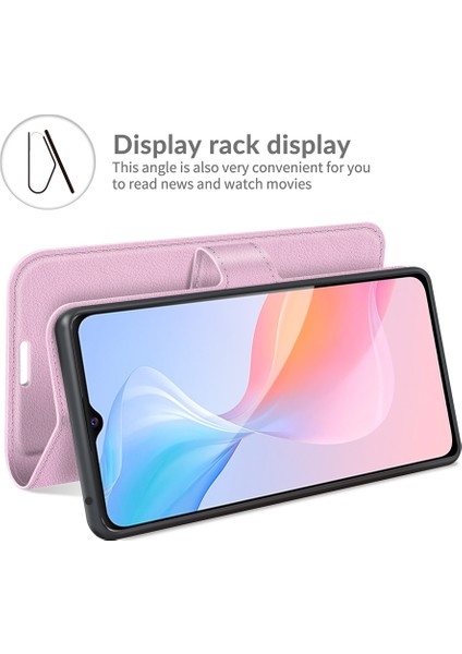 Vivo Y21 Pratik Tasarım Telefon Kasası Cüzdan Standı Litchi Cilt Flip Deri Telefon Kapak Kabuğu (Yurt Dışından) modelleri
