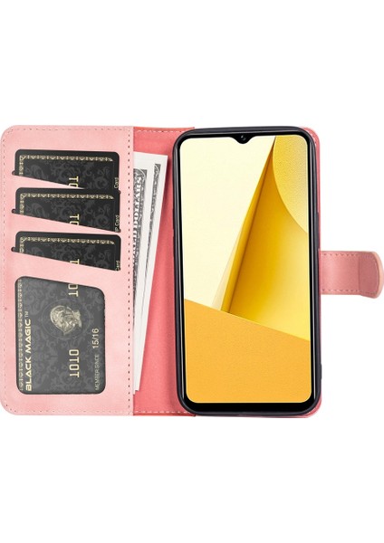 Vivo Y16 4g Renk Ekleme Pu Deri Stand Manyetik Kılıf Tam Koruma Flip Folio Cüzdan Telefon Kapağı (Yurt Dışından)