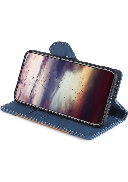 Vivo Y35 4g (2022) / Y22S 4g / Y22 4g Saman Şapka Desen Pu Deri Telefon Kılıfı Cilt Touch Stand Cüzdan Iç Tpu Kapağı (Yurt Dışından)