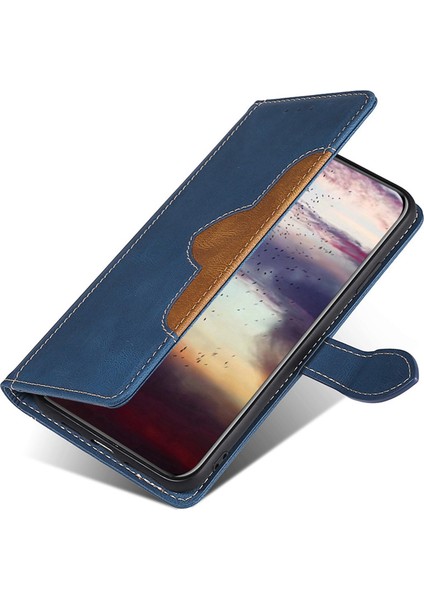 Vivo Y35 4g (2022) / Y22S 4g / Y22 4g Saman Şapka Desen Pu Deri Telefon Kılıfı Cilt Touch Stand Cüzdan Iç Tpu Kapağı (Yurt Dışından)