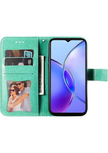 Vivo Y17S 4g Kasa Çiçek Baskılı Pu Deri Cüzdan Kapağı (Yurt Dışından) fiyatları