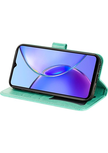 Vivo Y17S 4g Kasa Çiçek Baskılı Pu Deri Cüzdan Kapağı (Yurt Dışından) fırsatları