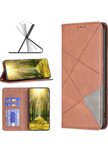 Vivo Y78 5g / Y36 4g Kart Yuvaları Stand Pu Deri Deri Baskı Baska Satırlı Çizgi Anti-Çizelge Kabuk Telefon Kılıfı (Yurt Dışından) indirimleri