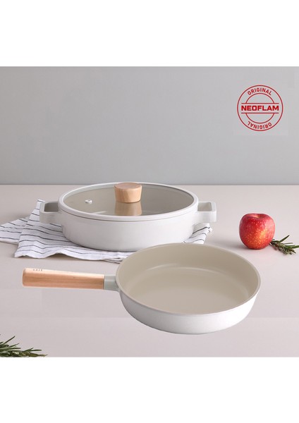 0128 NEOF226L/NEOF126 Fıka Alumınyum 2lı Set (26CM Sıg TENCERE-26CM Tava)