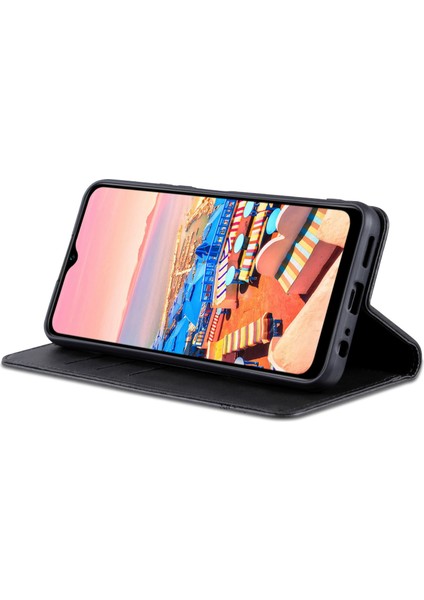 Vivo Y16 4g Cowhide Doku Pu Pu Deri Deri Şok Geçirmez Kılıf Manyetik Otomatik Absorlanmış Telefon Cüzdan Stand Kapağı (Yurt Dışından) modelleri