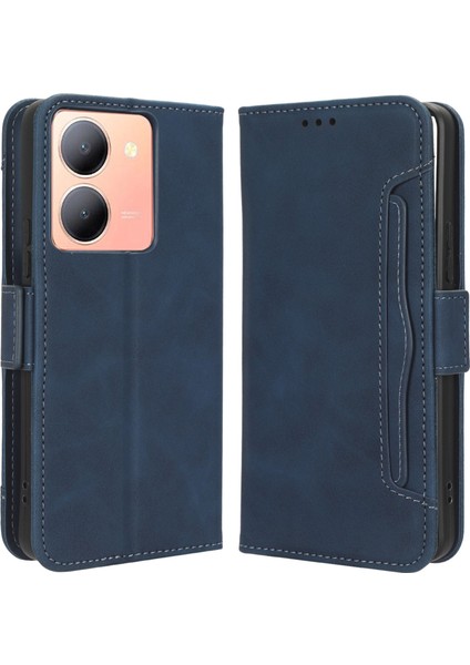Vivo Y36 4g / Y36 5g Pu Deri Cüzdan Çoklu Kart Yuvası Folio Flip Katlanabilir Stand Vaka Telefon Kapağı (Yurt Dışından)