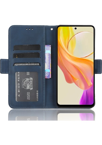 Vivo Y36 4g / Y36 5g Pu Deri Cüzdan Çoklu Kart Yuvası Folio Flip Katlanabilir Stand Vaka Telefon Kapağı (Yurt Dışından)
