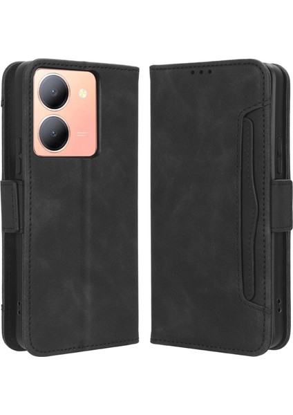 Vivo Y36 4g / Y36 5g Pu Deri Cüzdan Çoklu Kart Yuvası Folio Flip Katlanabilir Stand Vaka Telefon Kapağı (Yurt Dışından)