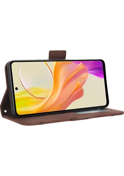 Vivo Y36 4g / Y36 5g Pu Deri Cüzdan Çoklu Kart Yuvası Folio Flip Katlanabilir Stand Vaka Telefon Kapağı (Yurt Dışından)