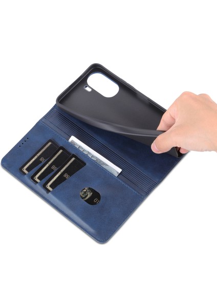 Vivo Y16 4g Cowhide Doku Pu Pu Deri Deri Şok Geçirmez Kılıf Manyetik Otomatik Absorlanmış Telefon Cüzdan Stand Kapağı (Yurt Dışından) indirimleri