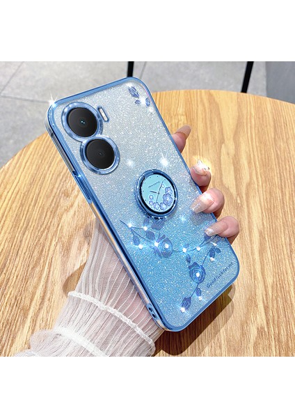 Vivo Y16 4g / Y56 5g Çiçek Deseni Arka Koruma Tpu Telefon Kapağı (Yurt Dışından)