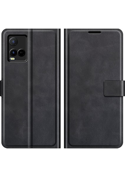 Vivo Y21 Deri Cüzdan Standı Tasarımı Folio Flip Telefon Kılıfı (Yurt Dışından)