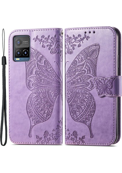 Vivo Y21 / Y21S / Y33S Anti-Drop Pu Deri Telefon Kılıfı Stand Cüzdan Cep Telefonu Kapağı (Yurt Dışından)