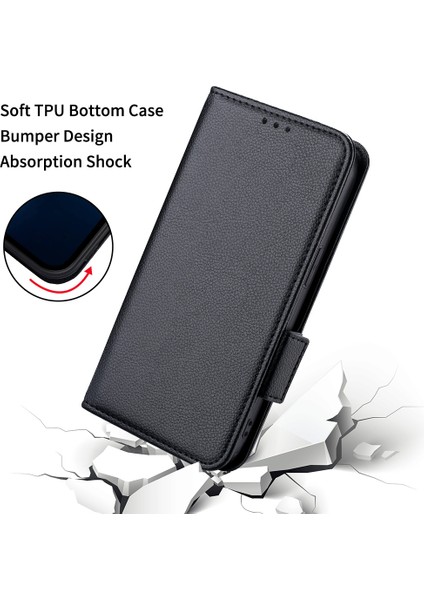 Vivo Y78+ 5g / Y78 5g / V29 Lite 5g Litchi Doku Manyetik Toka Telefon Kılıfı Pu Deri Cüzdan Stand Kapağı (Yurt Dışından)