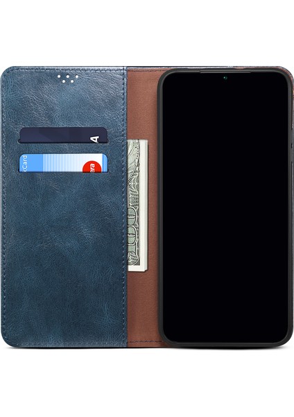 Mumsu Çılgın At Doku Cüzdan Stand Pu Deri Telefon Kılıfı Için Vivo Y21 (Yurt Dışından) fiyatları